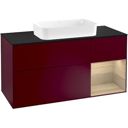 Tvättställsskåp Villeroy & Boch Finion med 3 Lådor Hylla och Bänkskiva för Fristående Tvättställ