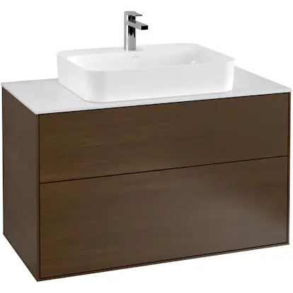 Tvättställsskåp Villeroy & Boch Finion med 2 Lådor och Bänkskiva för Ytmonterat Tvättställ