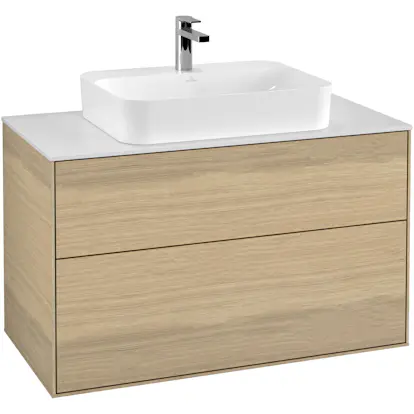 Tvättställsskåp Villeroy & Boch Finion med 2 Lådor och Bänkskiva för Ytmonterat Tvättställ