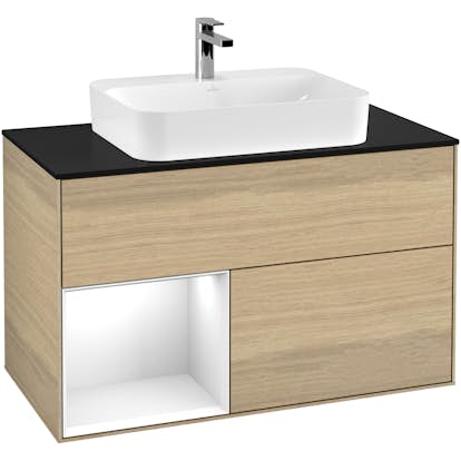 Tvättställsskåp Villeroy & Boch Finion med 2 Lådor Hylla och Bänkskiva för Ytmonterat Tvättställ