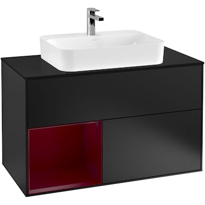 Tvättställsskåp Villeroy & Boch Finion med 2 Lådor Hylla och Bänkskiva för Ytmonterat Tvättställ