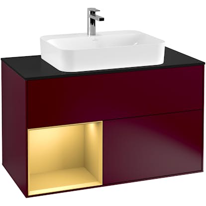 Tvättställsskåp Villeroy & Boch Finion med 2 Lådor Hylla och Bänkskiva för Ytmonterat Tvättställ