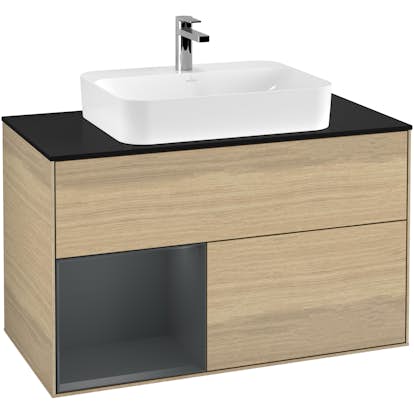 Tvättställsskåp Villeroy & Boch Finion med 2 Lådor Hylla och Bänkskiva för Ytmonterat Tvättställ