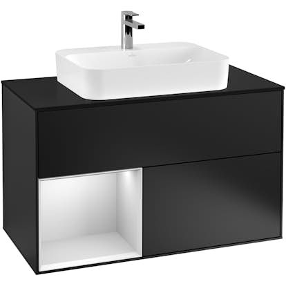 Tvättställsskåp Villeroy & Boch Finion med 2 Lådor Hylla och Bänkskiva för Ytmonterat Tvättställ