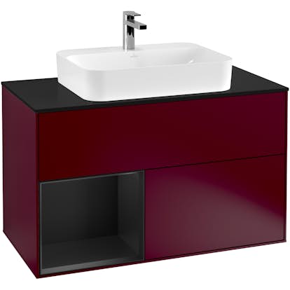 Tvättställsskåp Villeroy & Boch Finion med 2 Lådor Hylla och Bänkskiva för Ytmonterat Tvättställ