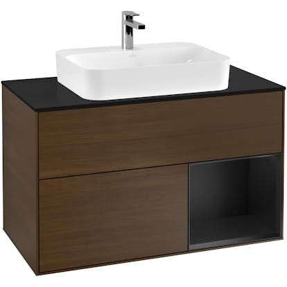 Tvättställsskåp Villeroy & Boch Finion med 2 Lådor Hylla och Bänkskiva för Ytmonterat Tvättställ