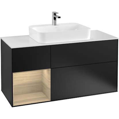 Tvättställsskåp Villeroy & Boch Finion med 3 Lådor Hylla och Bänkskiva för Ytmonterat Tvättställ