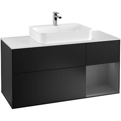 Tvättställsskåp Villeroy & Boch Finion med 3 Lådor Hylla och Bänkskiva för Ytmonterat Tvättställ