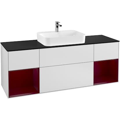 Tvättställsskåp Villeroy & Boch Finion med Två Hyllor och Bänkskiva för Ytmonterat Tvättställ