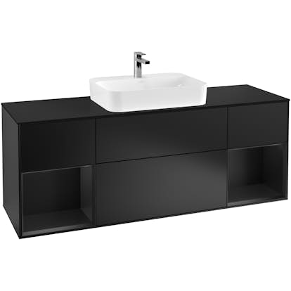 Tvättställsskåp Villeroy & Boch Finion med Två Hyllor och Bänkskiva för Ytmonterat Tvättställ