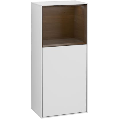 Väggskåp Villeroy & Boch Finion med 1 Dörr och Öppen Hylla Uppe 418 mm