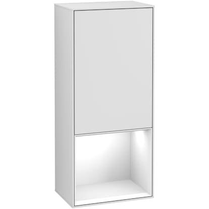 Väggskåp Villeroy & Boch Finion med 1 Dörr och Öppen Hylla Nere 418 mm