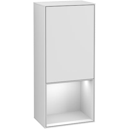 Väggskåp Villeroy & Boch Finion med 1 Dörr och Öppen Hylla Nere 418 mm