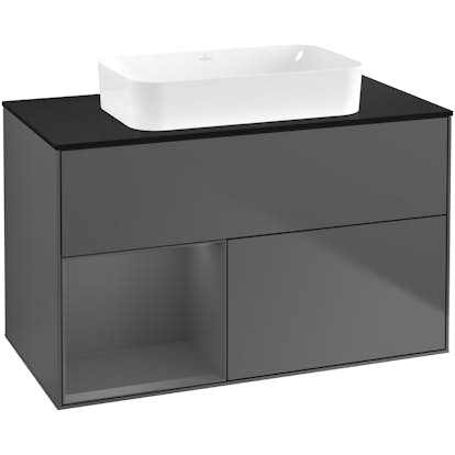 Tvättställsskåp Villeroy & Boch Finion med 2 Lådor Hylla och Bänkskiva för Fristående Tvättställ