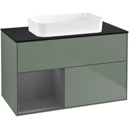 Tvättställsskåp Villeroy & Boch Finion med 2 Lådor Hylla och Bänkskiva för Fristående Tvättställ