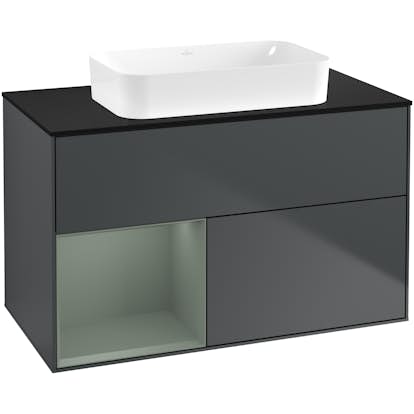 Tvättställsskåp Villeroy & Boch Finion med 2 Lådor Hylla och Bänkskiva för Fristående Tvättställ