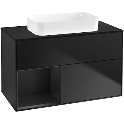 Tvättställsskåp Villeroy & Boch Finion med 2 Lådor Hylla och Bänkskiva för Fristående Tvättställ