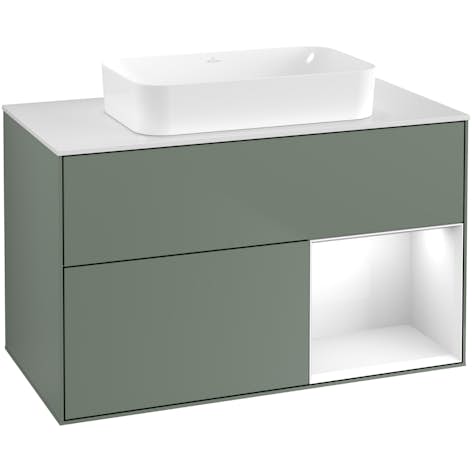Tvättställsskåp Villeroy & Boch Finion med 2 Lådor Hylla och Bänkskiva för Fristående Tvättställ
