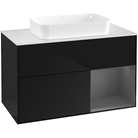 Tvättställsskåp Villeroy & Boch Finion med 2 Lådor Hylla och Bänkskiva för Fristående Tvättställ