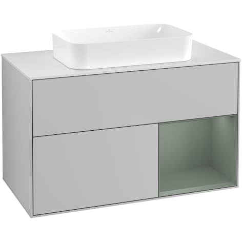 Tvättställsskåp Villeroy & Boch Finion med 2 Lådor Hylla och Bänkskiva för Fristående Tvättställ