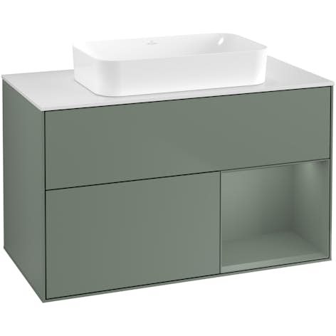 Tvättställsskåp Villeroy & Boch Finion med 2 Lådor Hylla och Bänkskiva för Fristående Tvättställ