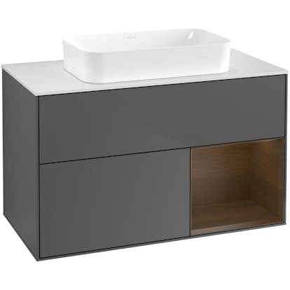 Tvättställsskåp Villeroy & Boch Finion med 2 Lådor Hylla och Bänkskiva för Fristående Tvättställ