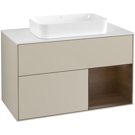 Tvättställsskåp Villeroy & Boch Finion med 2 Lådor Hylla och Bänkskiva för Fristående Tvättställ