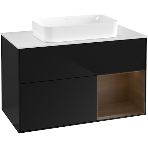 Tvättställsskåp Villeroy & Boch Finion med 2 Lådor Hylla och Bänkskiva för Fristående Tvättställ