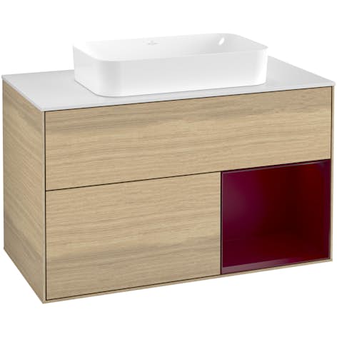 Tvättställsskåp Villeroy & Boch Finion med 2 Lådor Hylla och Bänkskiva för Fristående Tvättställ