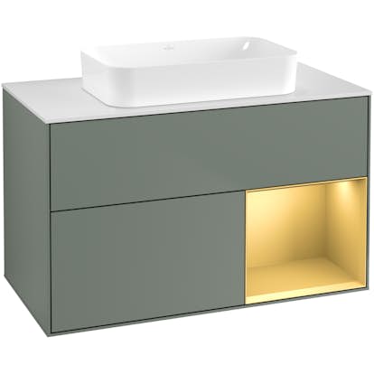 Tvättställsskåp Villeroy & Boch Finion med 2 Lådor Hylla och Bänkskiva för Fristående Tvättställ