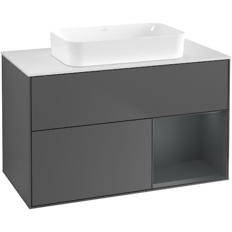 Tvättställsskåp Villeroy & Boch Finion med 2 Lådor Hylla och Bänkskiva för Fristående Tvättställ