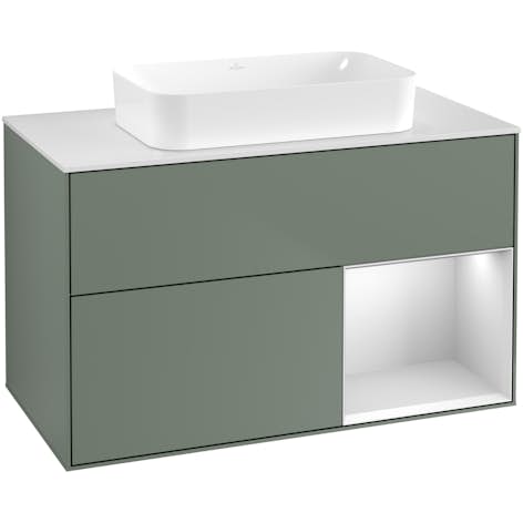 Tvättställsskåp Villeroy & Boch Finion med 2 Lådor Hylla och Bänkskiva för Fristående Tvättställ