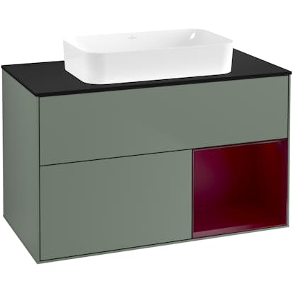 Tvättställsskåp Villeroy & Boch Finion med 2 Lådor Hylla och Bänkskiva för Fristående Tvättställ