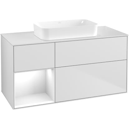 Tvättställsskåp Villeroy & Boch Finion med 3 Lådor Hylla och Bänkskiva för Fristående Tvättställ