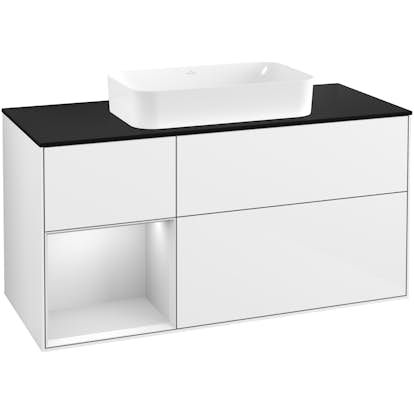 Tvättställsskåp Villeroy & Boch Finion med 3 Lådor Hylla och Bänkskiva för Fristående Tvättställ
