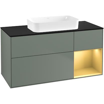 Tvättställsskåp Villeroy & Boch Finion med 3 Lådor Hylla och Bänkskiva för Fristående Tvättställ