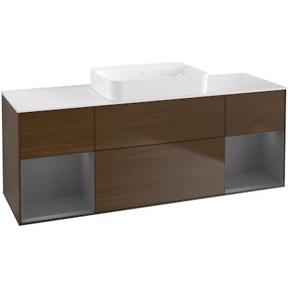 Tvättställsskåp Villeroy & Boch Finion med Två Hyllor och Bänkskiva för Fristående Tvättställ