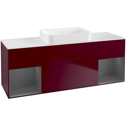 Tvättställsskåp Villeroy & Boch Finion med Två Hyllor och Bänkskiva för Fristående Tvättställ