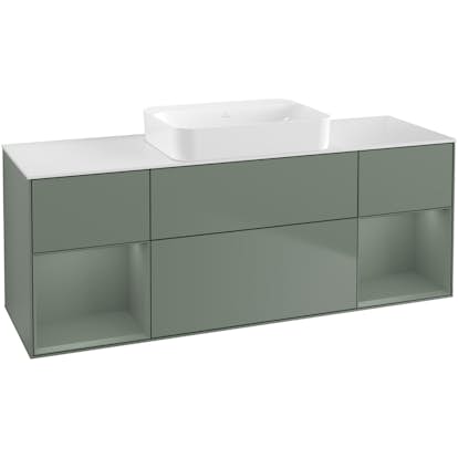 Tvättställsskåp Villeroy & Boch Finion med Två Hyllor och Bänkskiva för Fristående Tvättställ