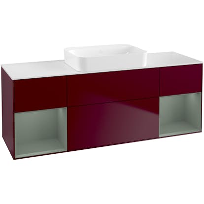 Tvättställsskåp Villeroy & Boch Finion med Två Hyllor och Bänkskiva för Fristående Tvättställ