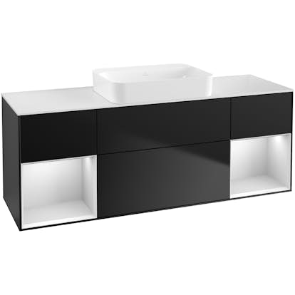 Tvättställsskåp Villeroy & Boch Finion med Två Hyllor och Bänkskiva för Fristående Tvättställ