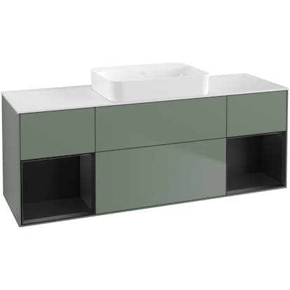Tvättställsskåp Villeroy & Boch Finion med Två Hyllor och Bänkskiva för Fristående Tvättställ