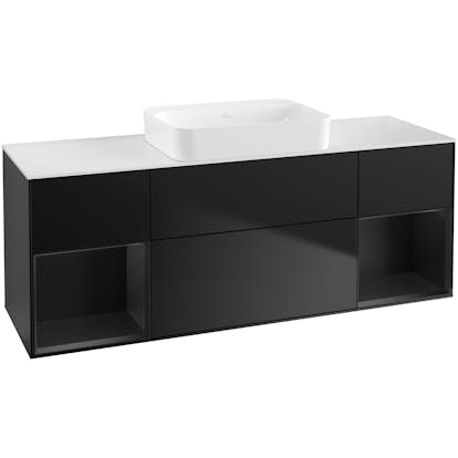Tvättställsskåp Villeroy & Boch Finion med Två Hyllor och Bänkskiva för Fristående Tvättställ