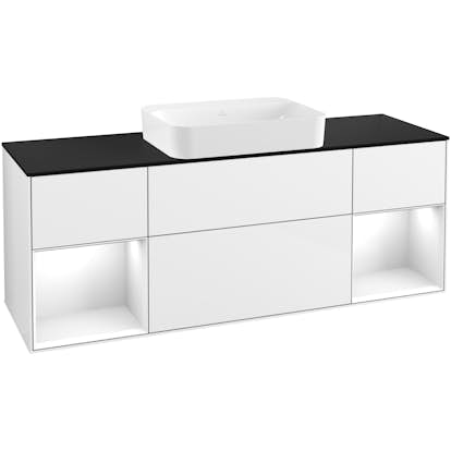 Tvättställsskåp Villeroy & Boch Finion med Två Hyllor och Bänkskiva för Fristående Tvättställ