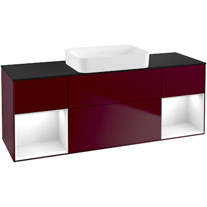 Tvättställsskåp Villeroy & Boch Finion med Två Hyllor och Bänkskiva för Fristående Tvättställ