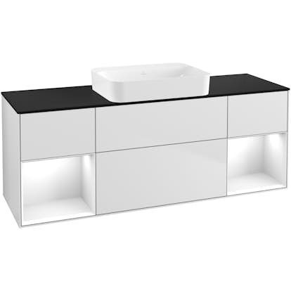 Tvättställsskåp Villeroy & Boch Finion med Två Hyllor och Bänkskiva för Fristående Tvättställ