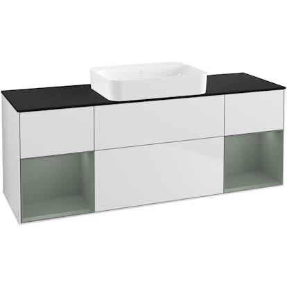 Tvättställsskåp Villeroy & Boch Finion med Två Hyllor och Bänkskiva för Fristående Tvättställ