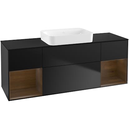 Tvättställsskåp Villeroy & Boch Finion med Två Hyllor och Bänkskiva för Fristående Tvättställ