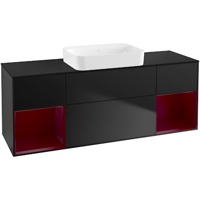 Tvättställsskåp Villeroy & Boch Finion med Två Hyllor och Bänkskiva för Fristående Tvättställ
