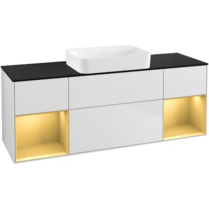 Tvättställsskåp Villeroy & Boch Finion med Två Hyllor och Bänkskiva för Fristående Tvättställ